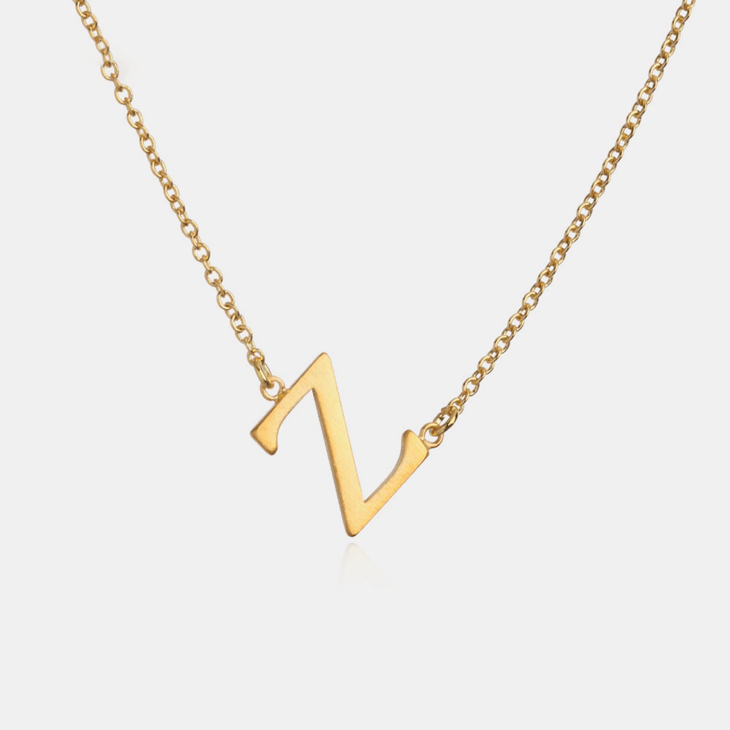 Copper Letter Pendant Necklace