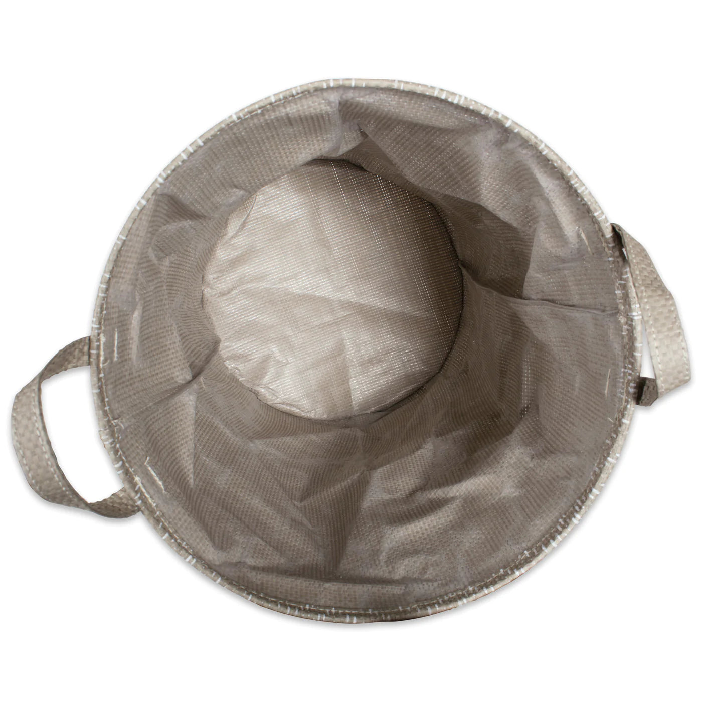 Pe Coated Woven Paper Laundry Hamper Tribal Chevron Stone/Cream Round 13.75X13.75X20