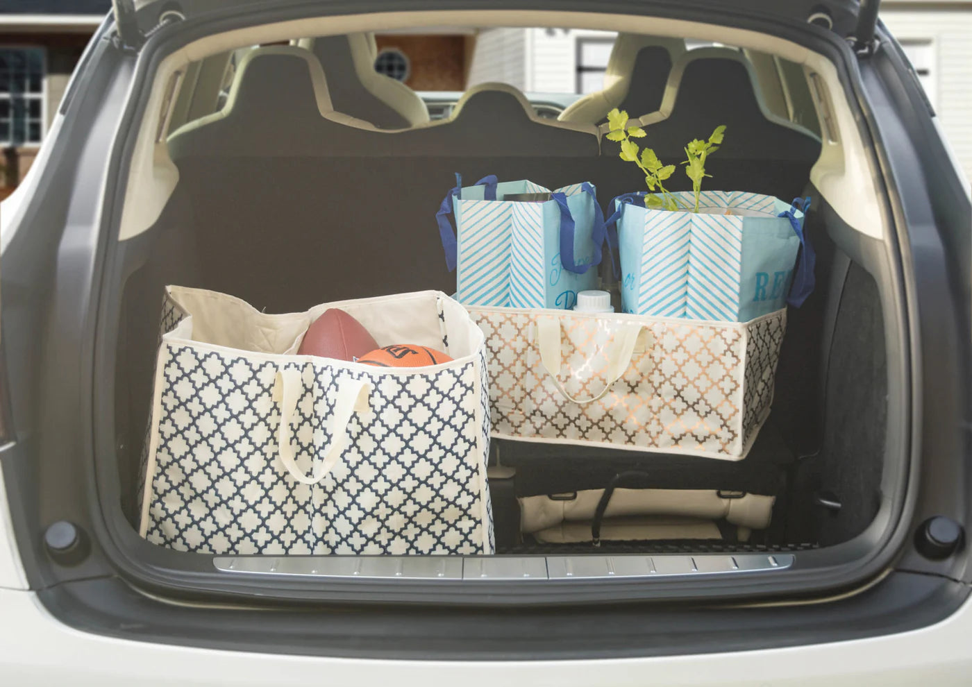 Polyester Storage Lattice Gray Rectangle All Purpose 21X13.7X9
