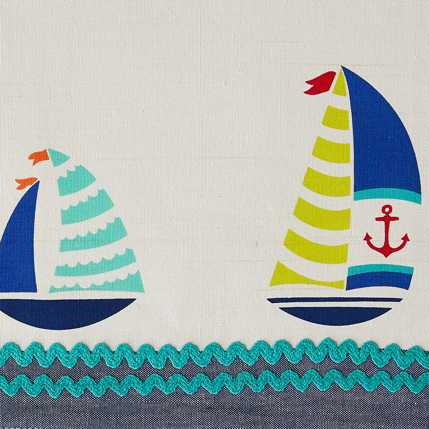 Sailboats Emb Placemat S/6