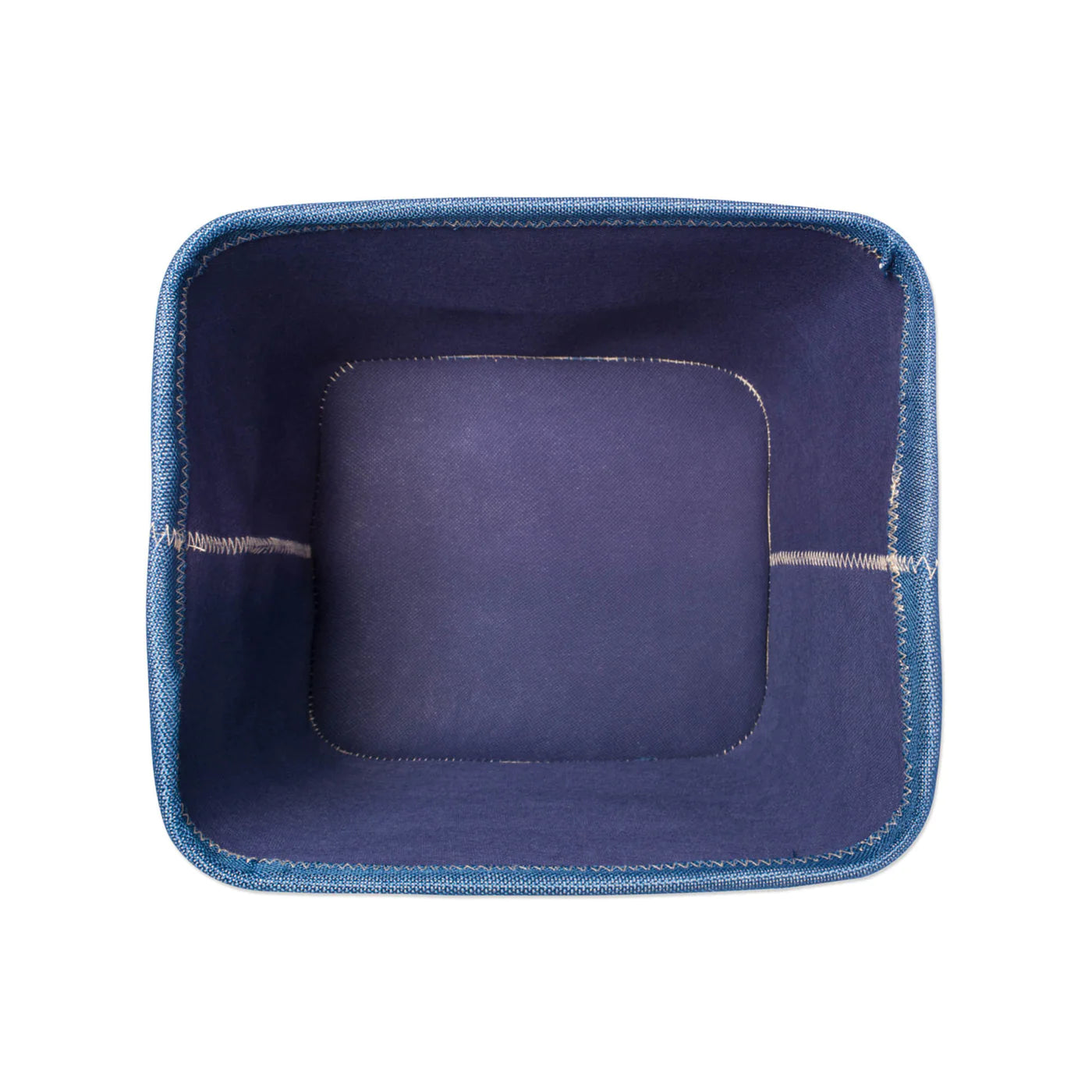 Poly Bin Zig-Zag Stitch Variegated Blue Trapezoid 12X10X8 Set/2