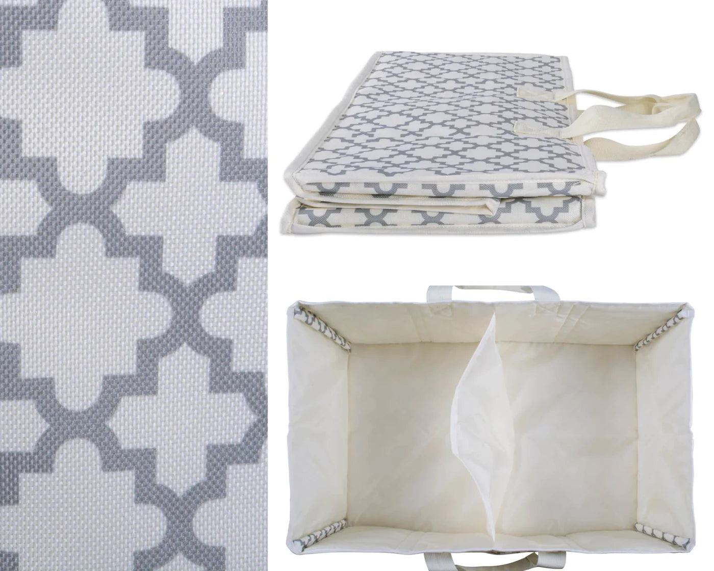 Polyester Storage Lattice Gray Rectangle All Purpose 21X13.7X9