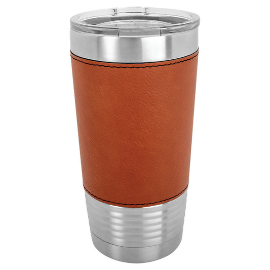 20oz Leatherette Tmblr-Rawhide
