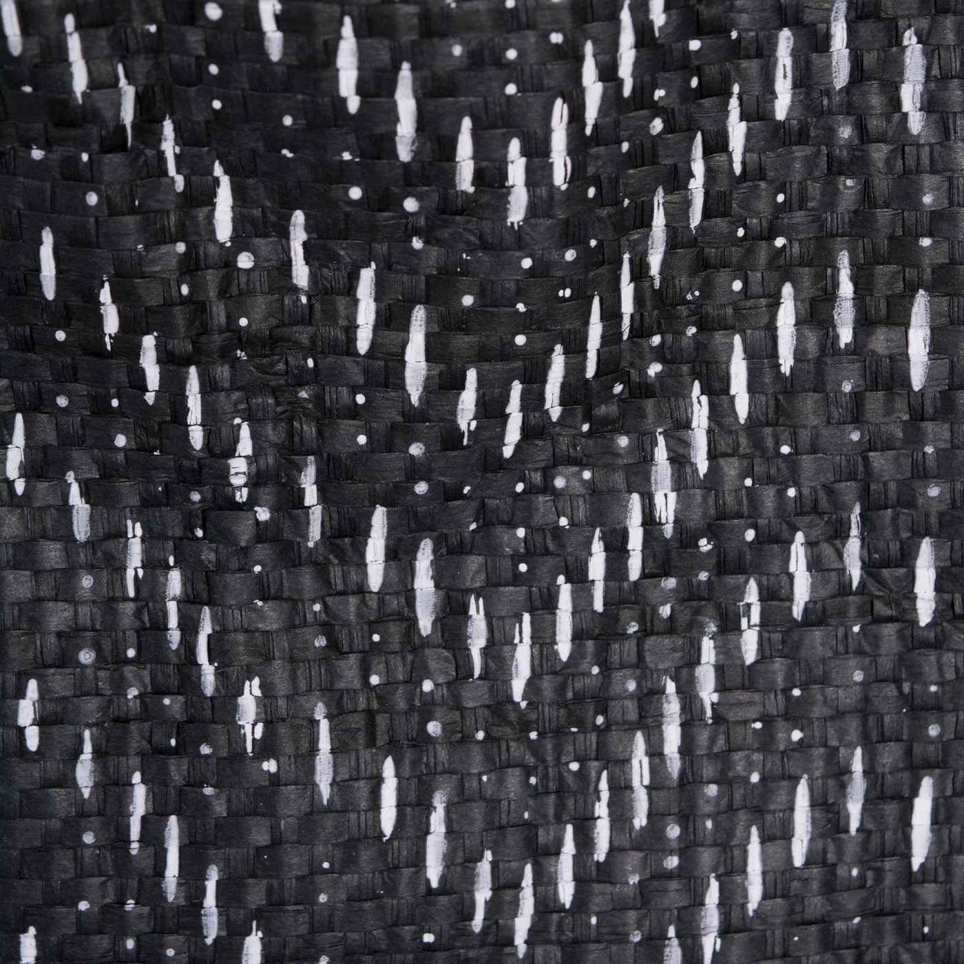 Pe Coated Woven Paper Laundry Hamper Tribal Chevron Black/White Round 13.75X13.75X20
