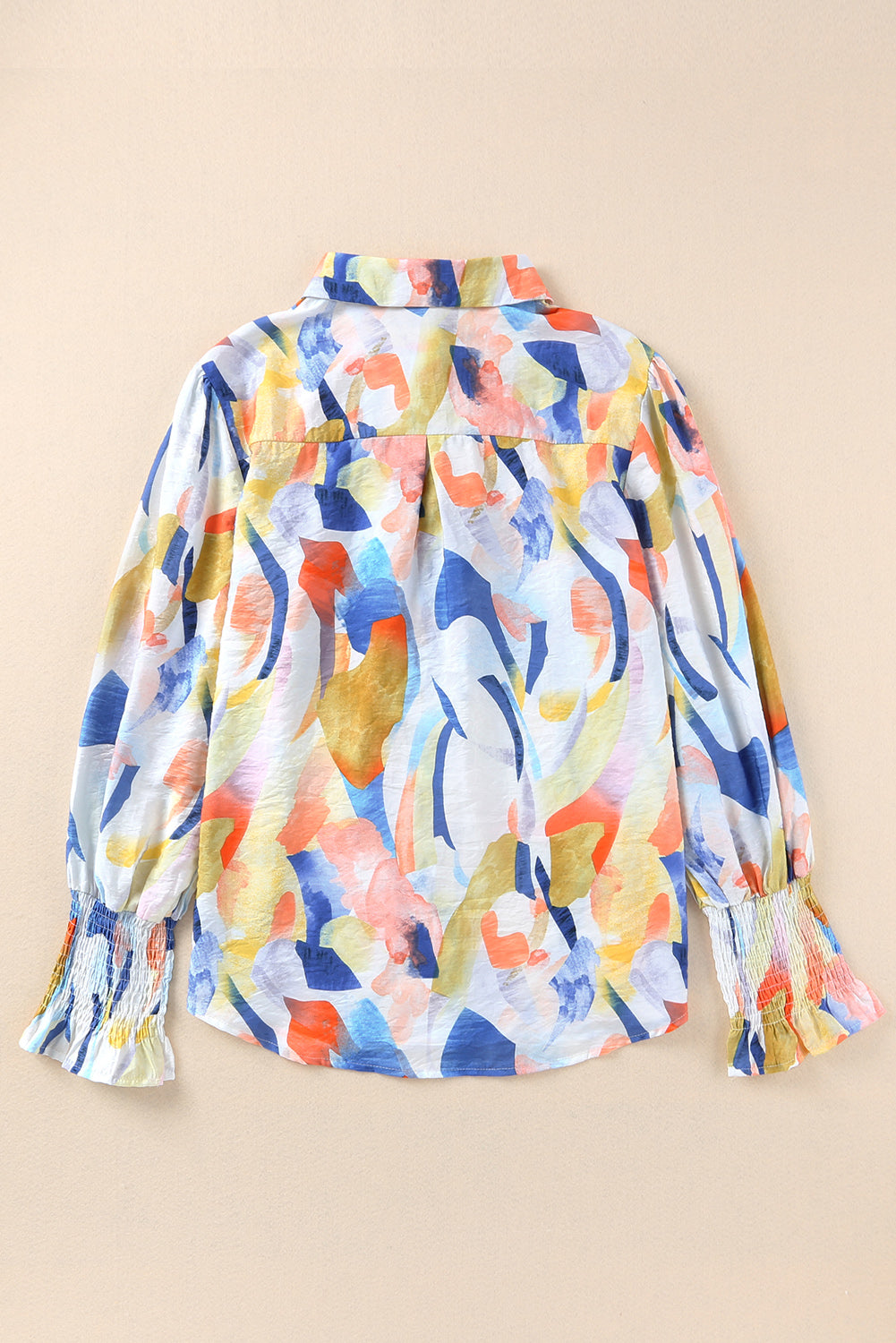 Contrast Button Up Long Sleeve Shirt