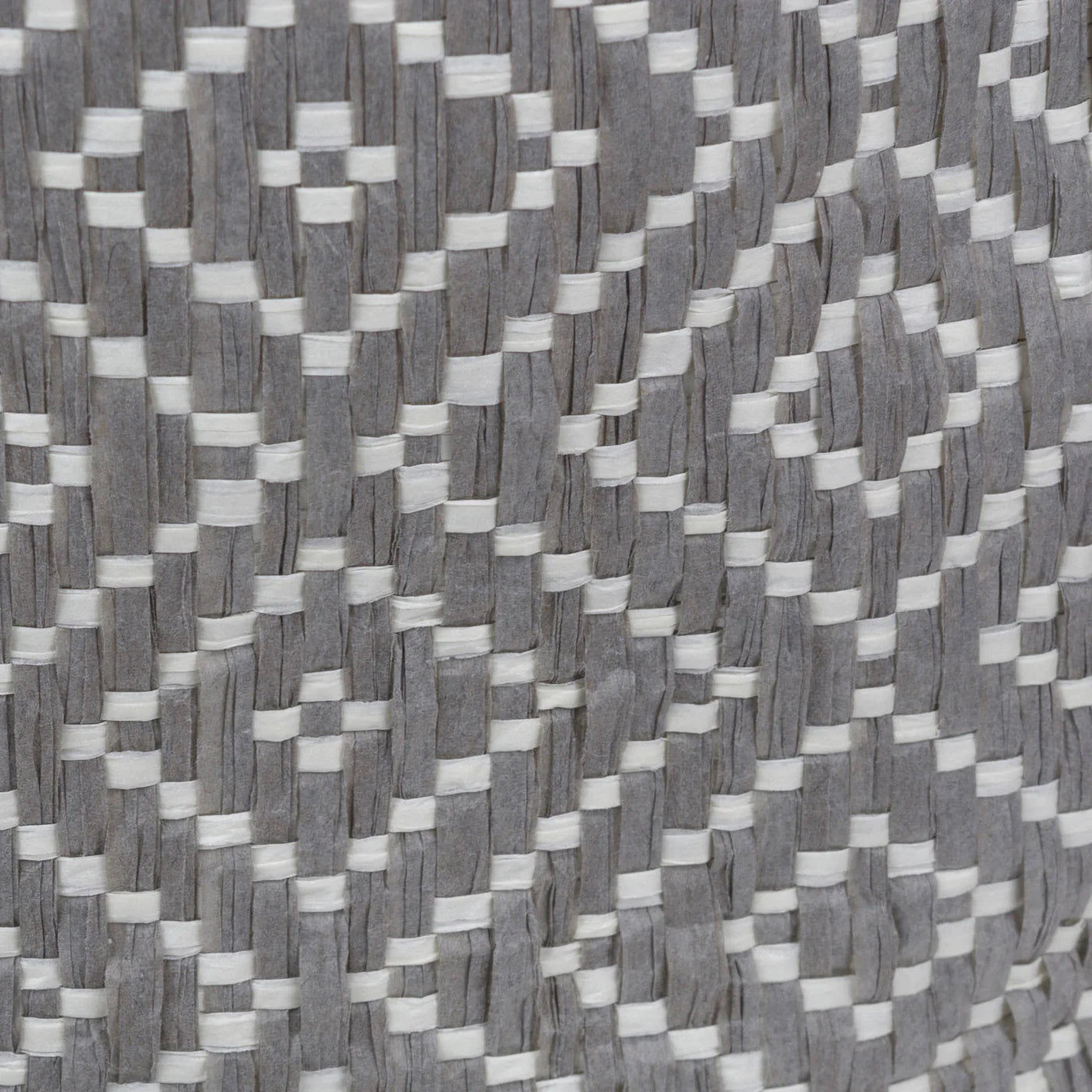 Paper Bin Diamond Basketweave Stone/Black Rectangle Medium 15X10X12