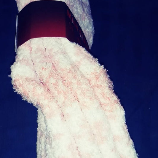 NWT - 2 pairs. Pink & White Fuzzy Cozy Socks - ONE SIZE