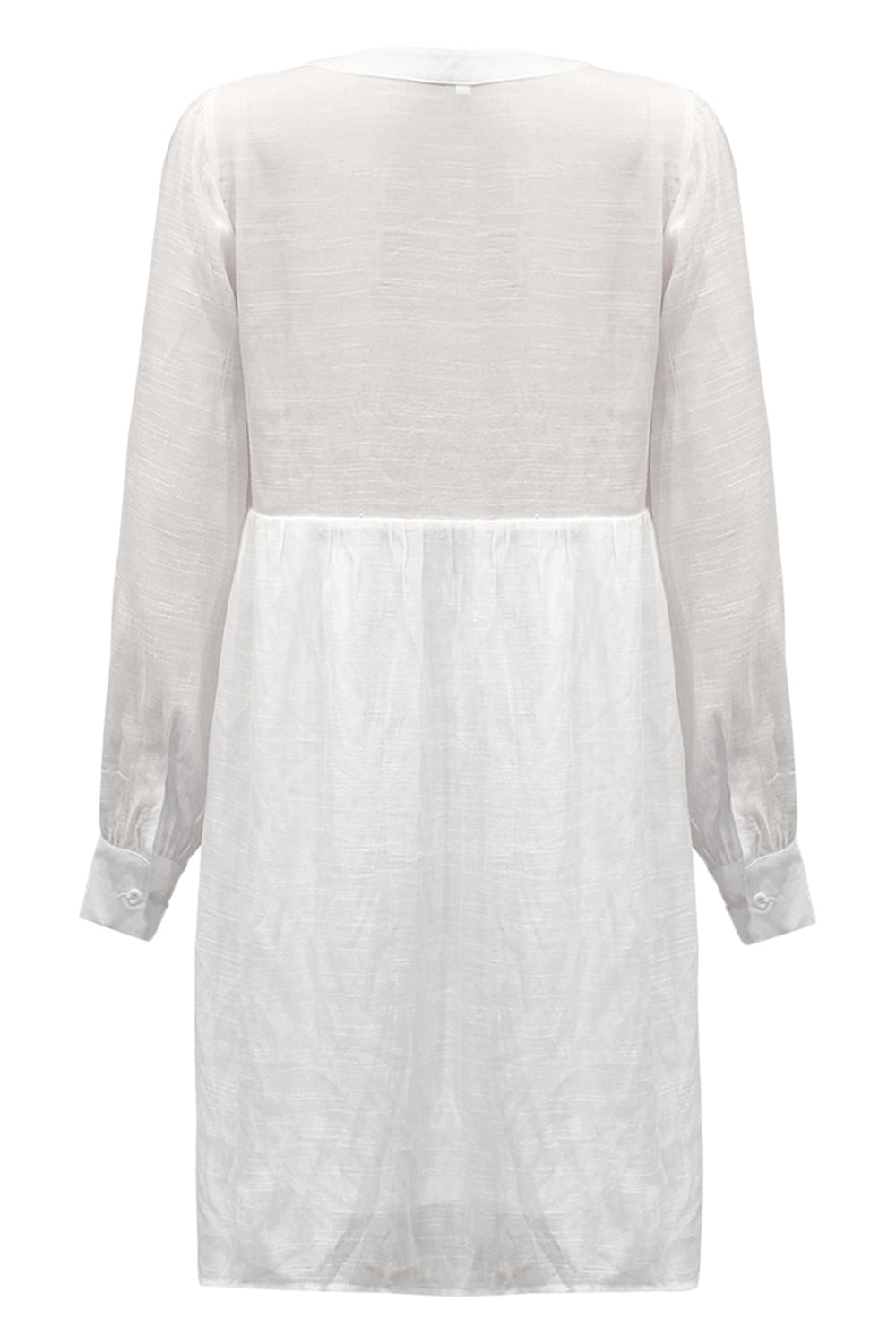 Lace Detail Tie Neck Mini Dress