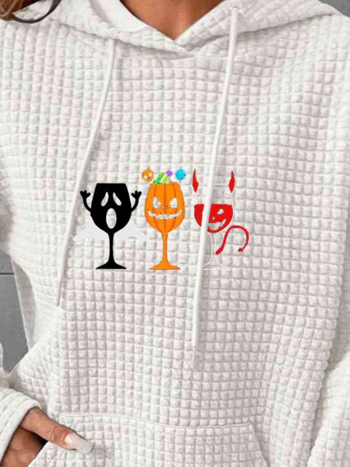Halloween Graphic Hoodie with Front Pocket