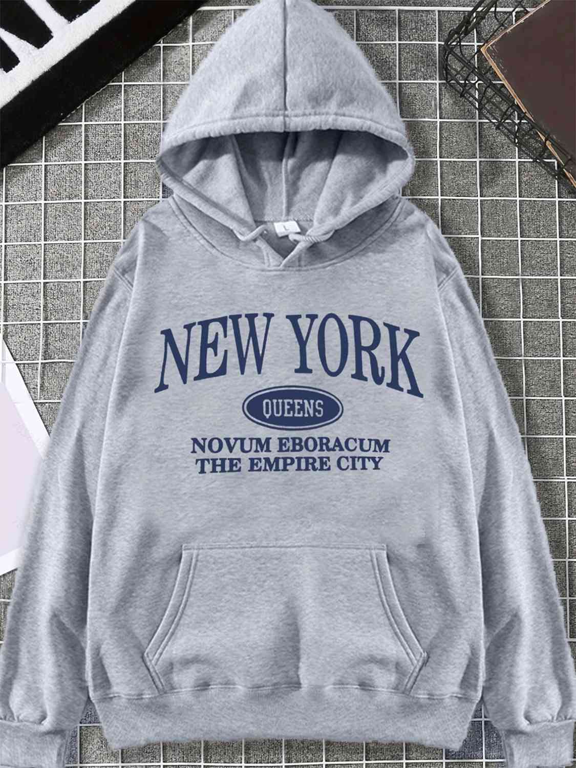 Letter Graphic Long Sleeve Hoodie