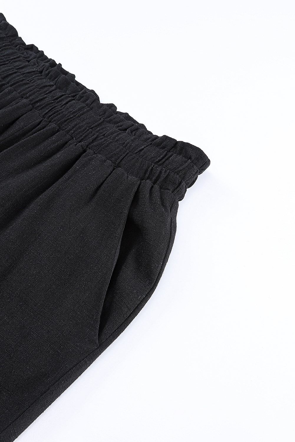 Elastic Waist Straight Leg Pants with Pockets