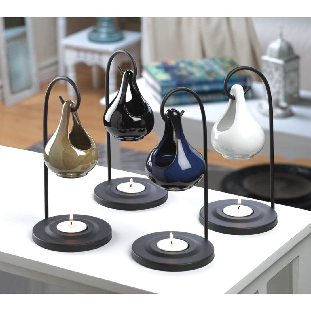 Black Tear Drop Oil Warmer