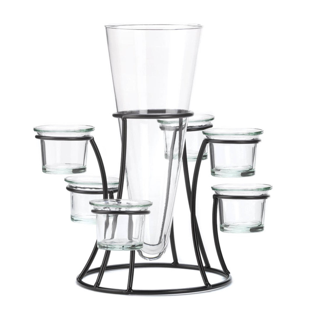 Circular Candle Stand With Vase
