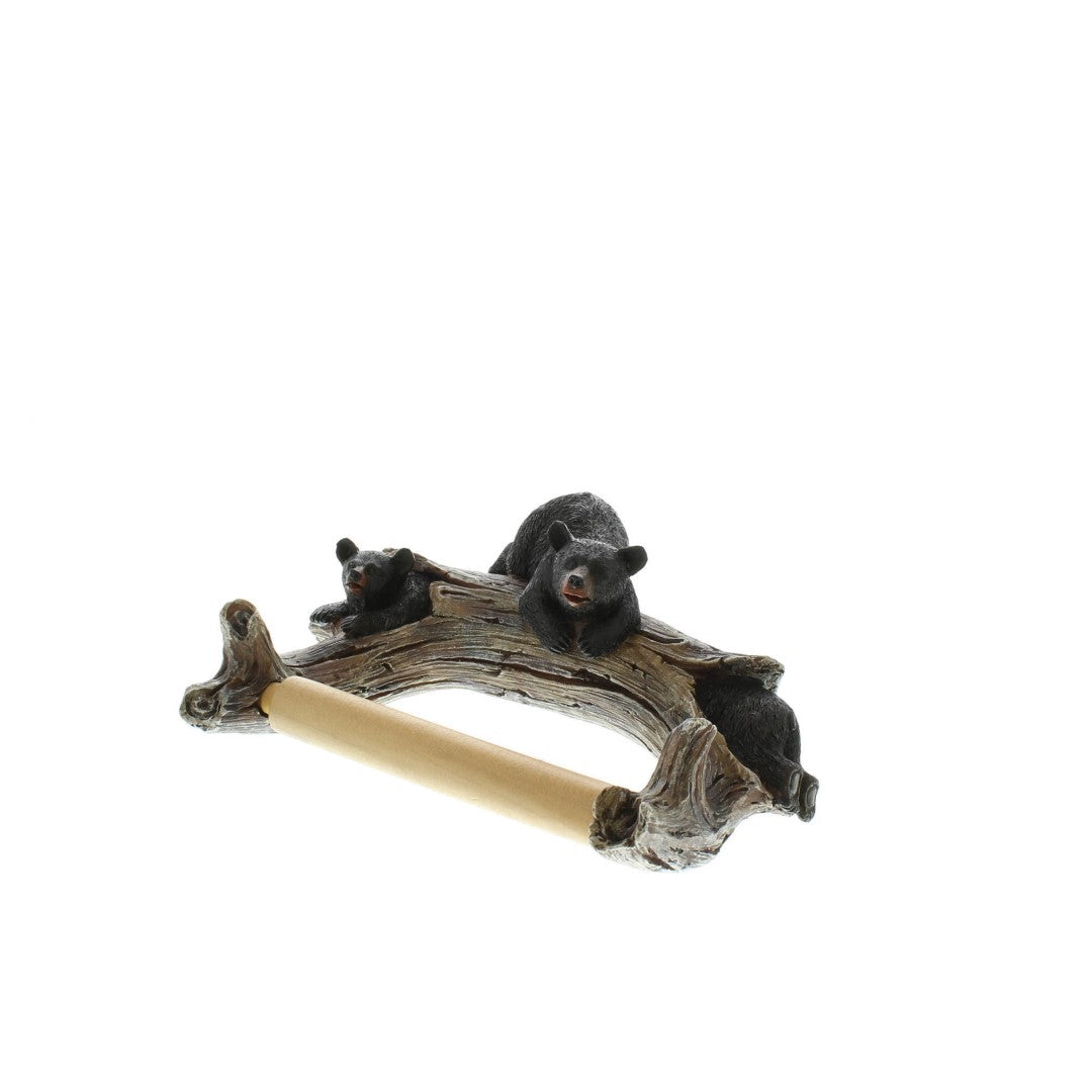 Bears On Log Toilet Paper Holder