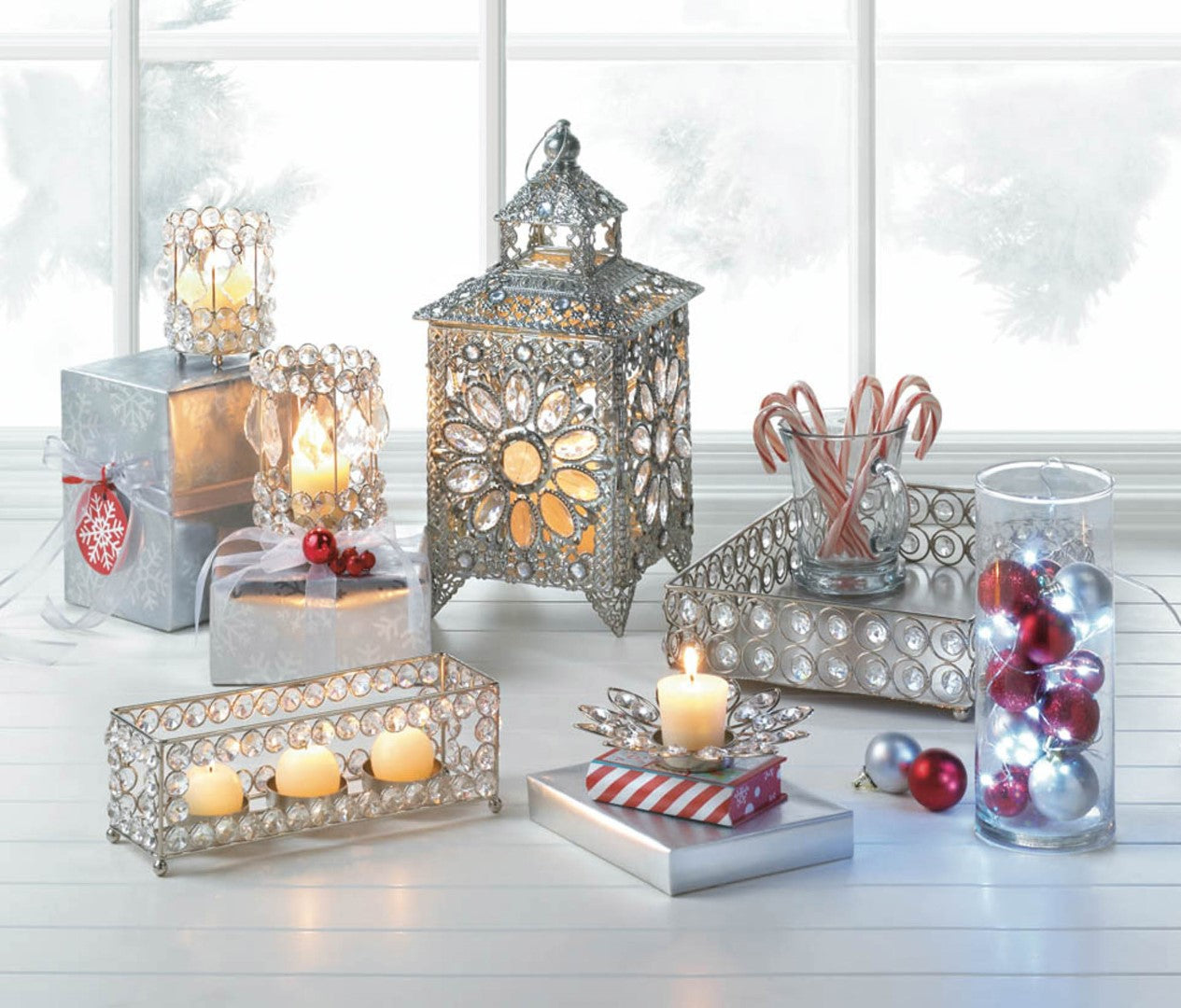 Shimmer Rectangular Jeweled Tray