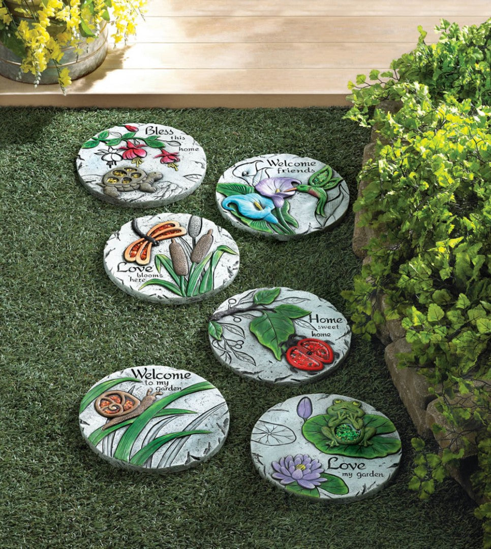 Love Blooms Here Stepping Stone