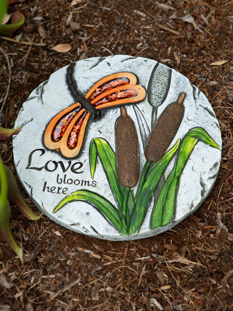 Love Blooms Here Stepping Stone