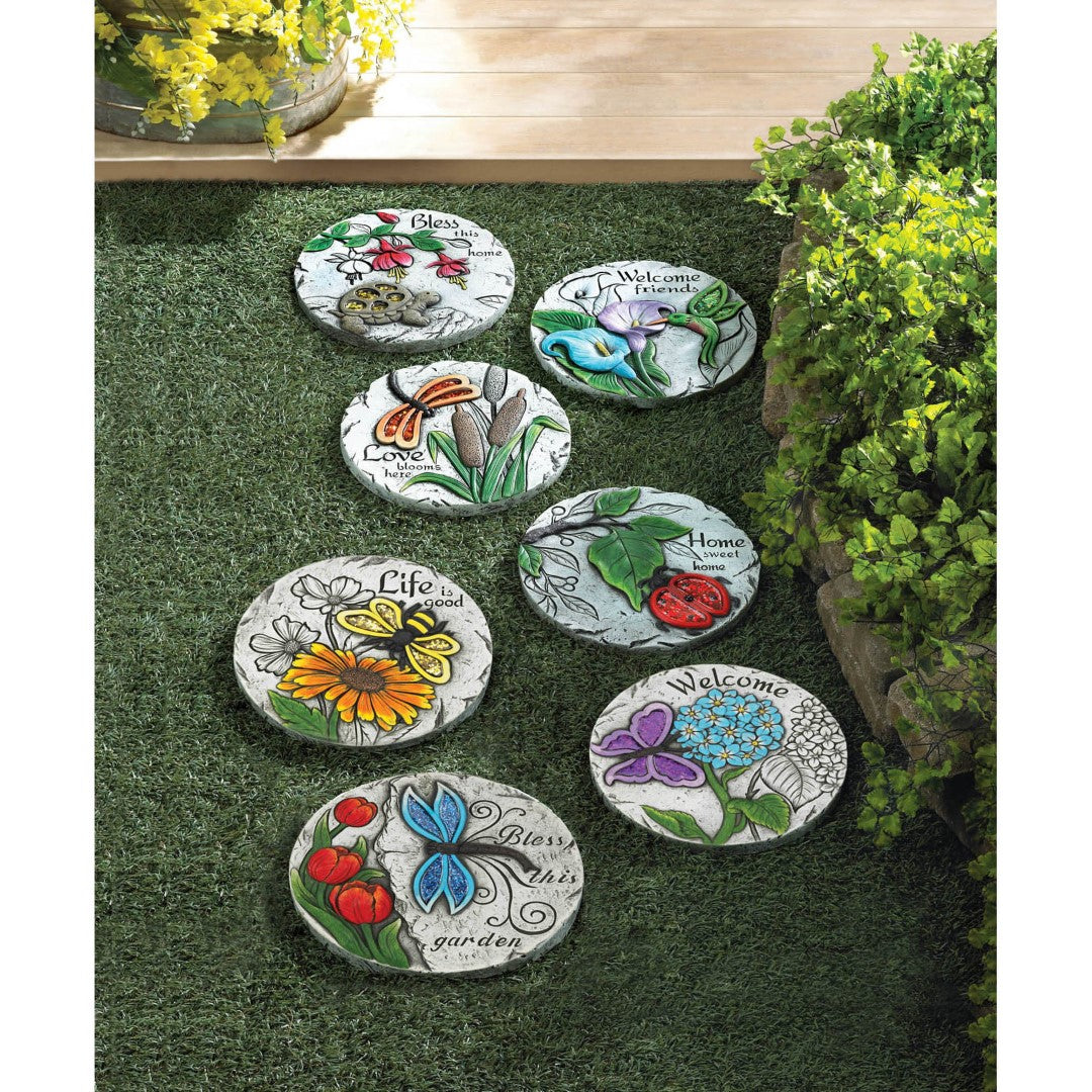 Love Blooms Here Stepping Stone