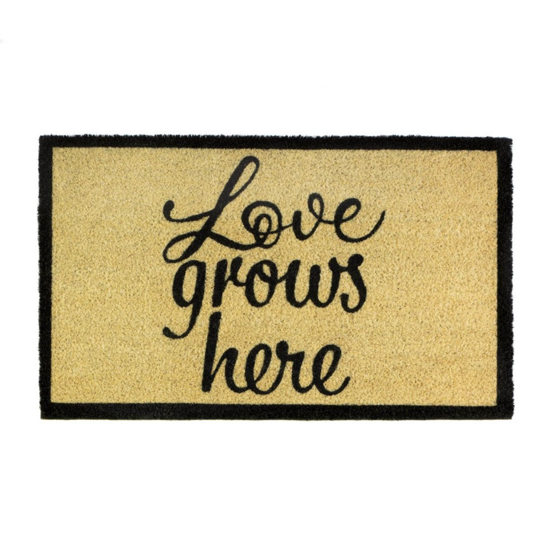 Emilia Love Grows Here Coir Doormat