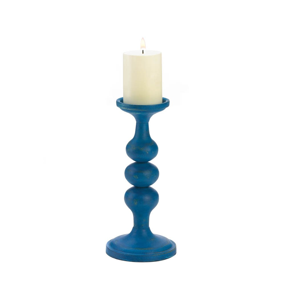 Carmona Blue Artisan Candleholder