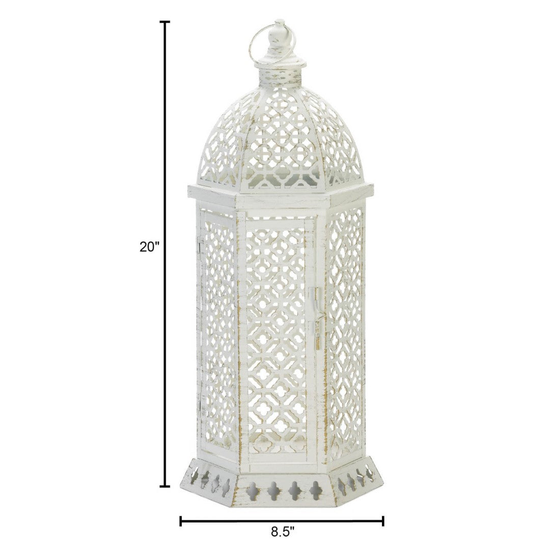 Large Cutwork Hexagon Lantern