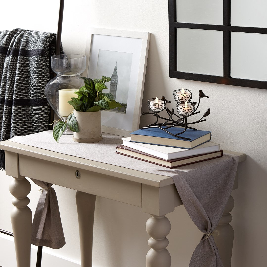 Triple Tealight Birdies Candleholder