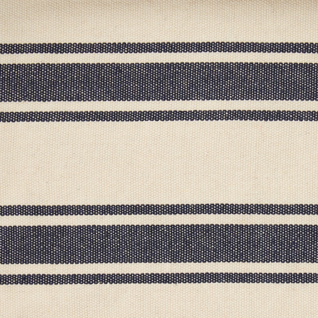 Blue And Cream Ticking Stripe Hammock Chair With Fringe Trim