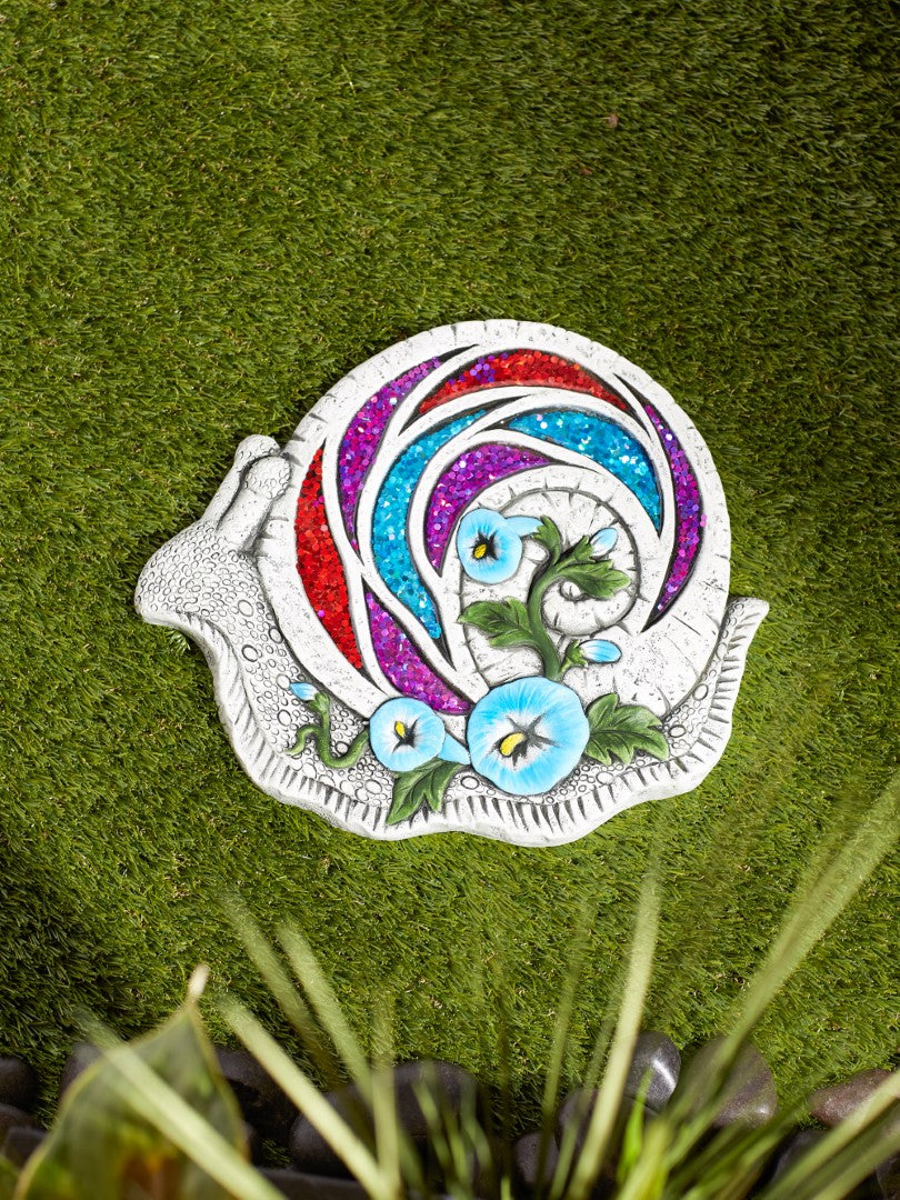 Bejeweled Snail Stepping Stone
