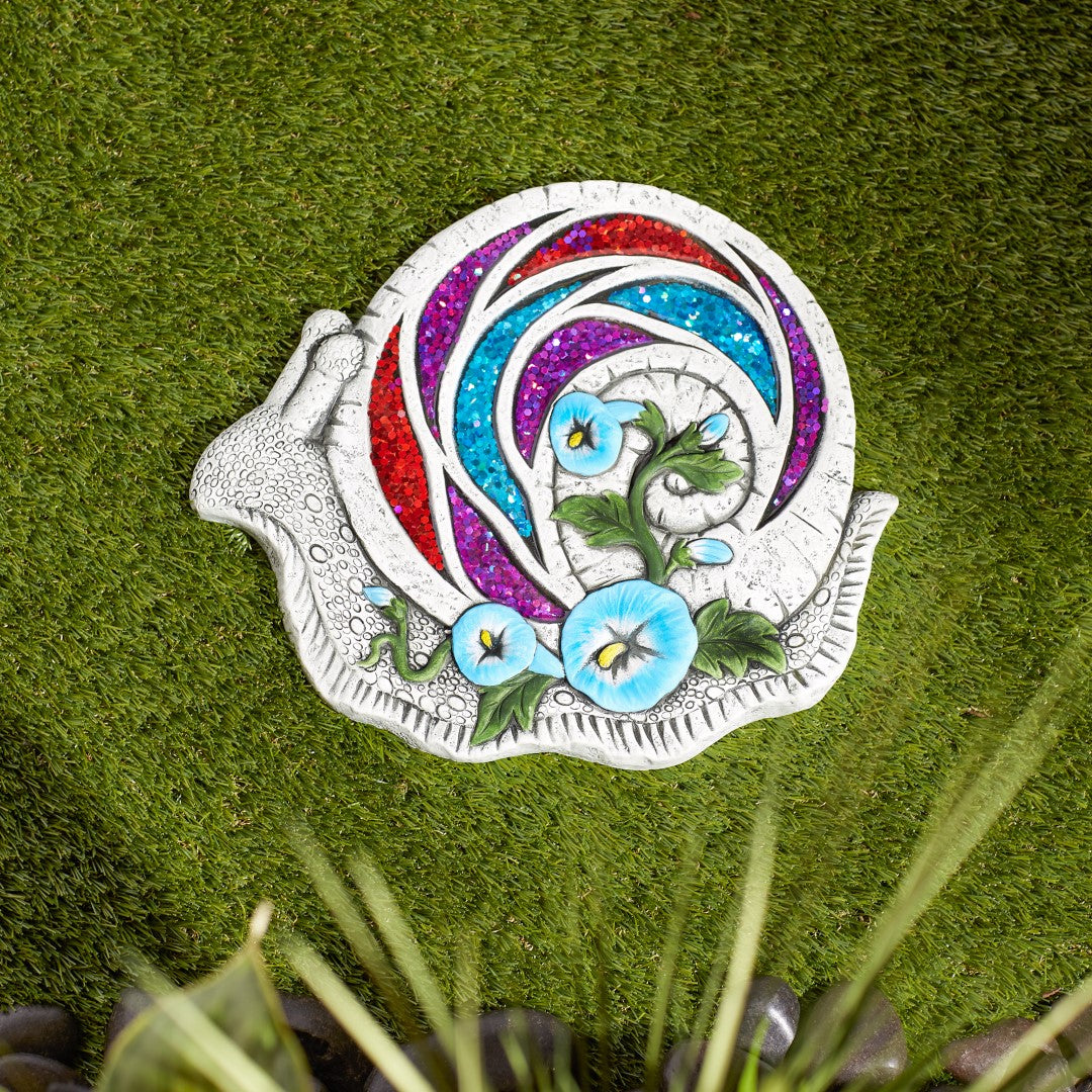 Bejeweled Snail Stepping Stone