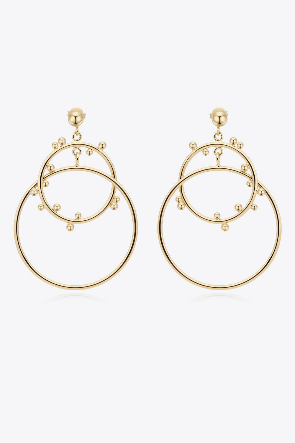 18K Gold-Plated Double Hoop Drop Earrings