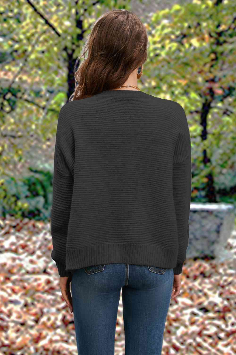 Button Front Long Sleeve Cardigan