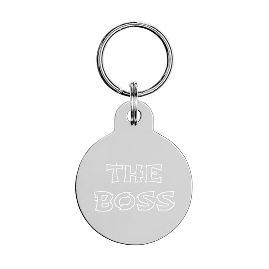 "BOSS" Engraved pet ID tag
