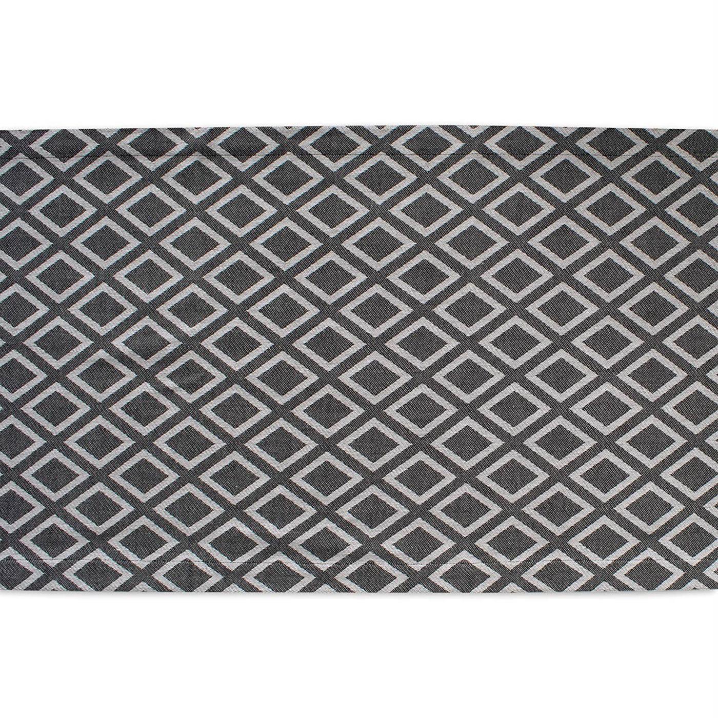 Black & White Diamond Table Runner 14X72
