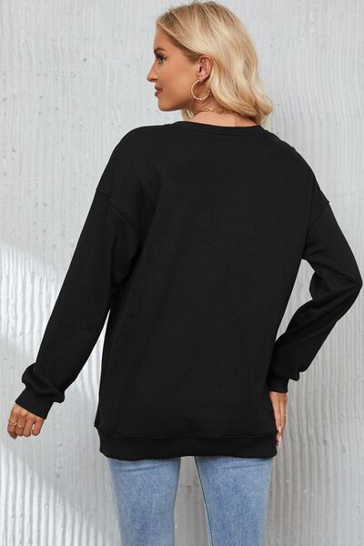 Letter Graphic Dropped Shoulder Sweatshirt