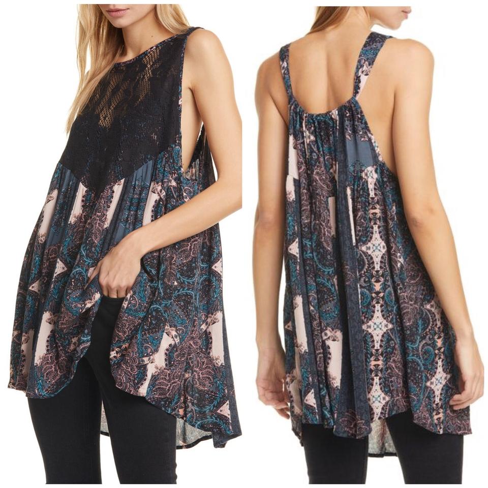 Free People - Black Count Me In Trapeze Casual Top
