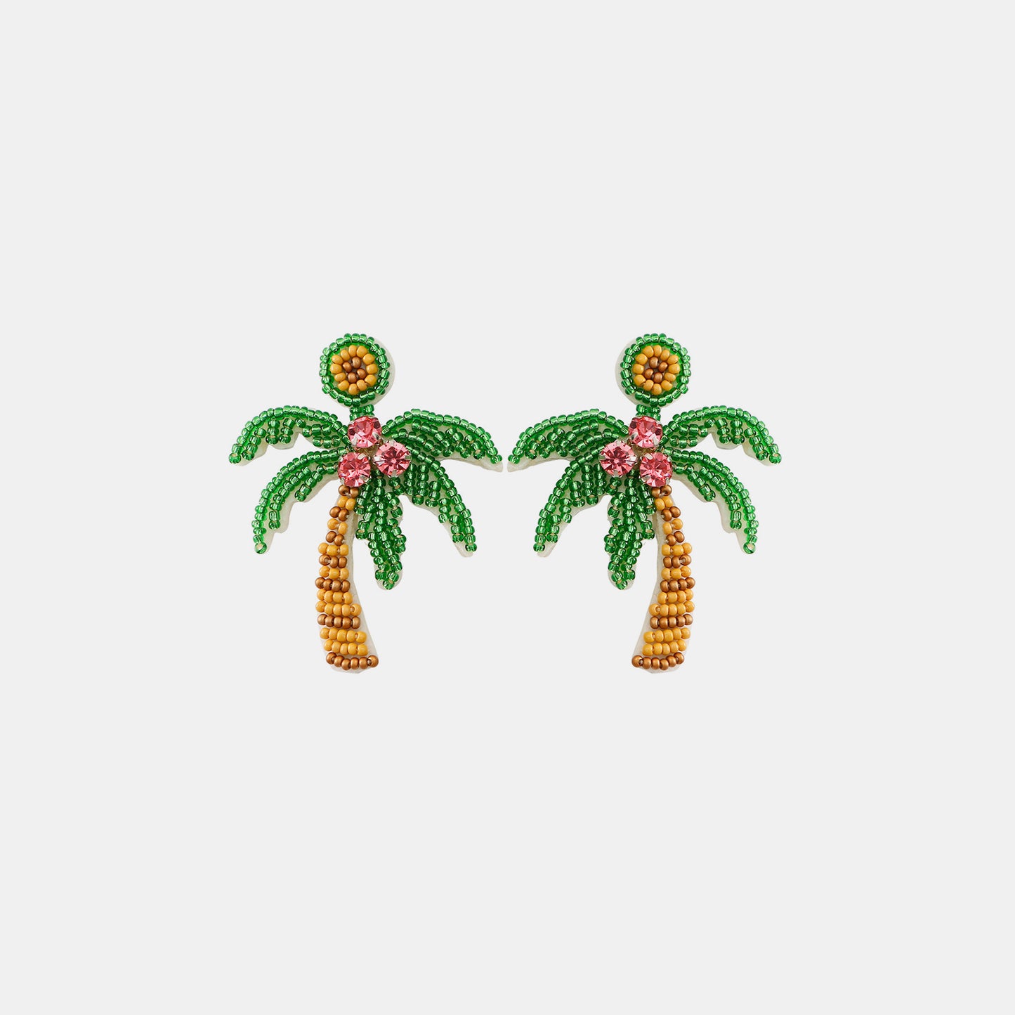 Rice Bead Coconut Tree Earrings