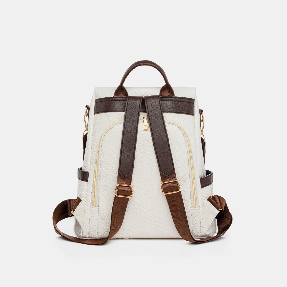 PU Leather Adjustable Straps Backpack Bag