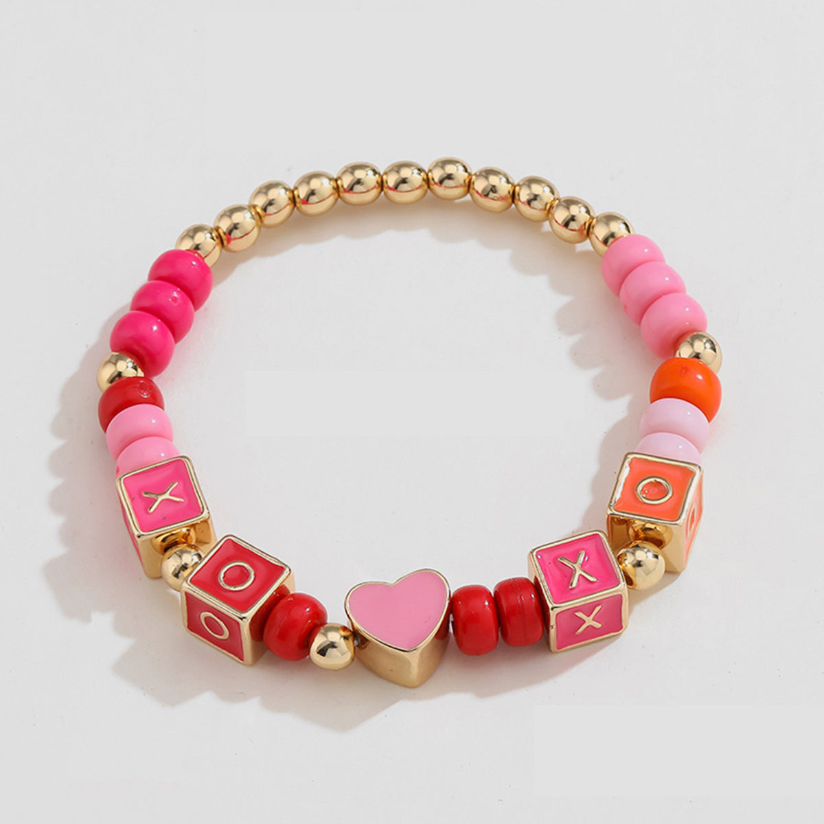 Acrylic Geometric Bead Bracelet