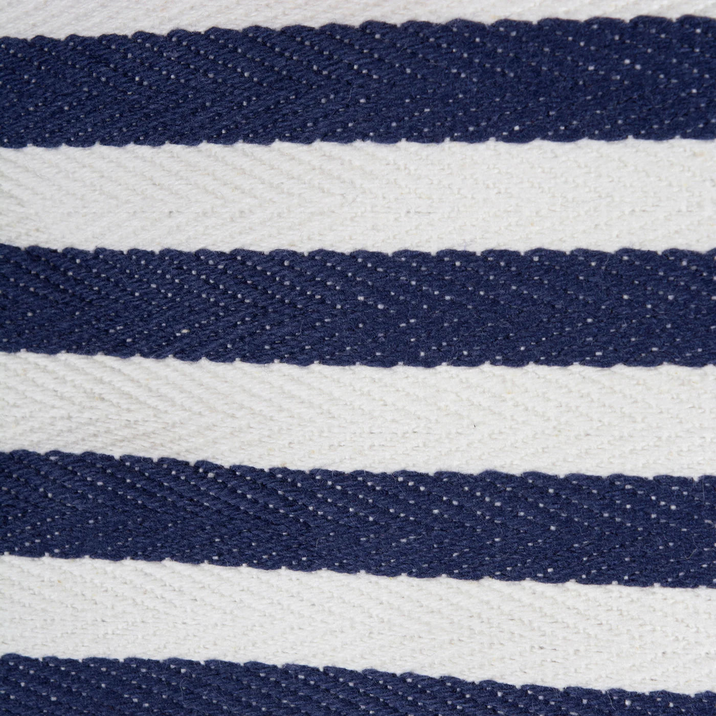 Pe Coated Herringbone Woven Cotton Laundry Bin Stripe French Blue Rectangle Large 16X12.5X9.5 Set/2 