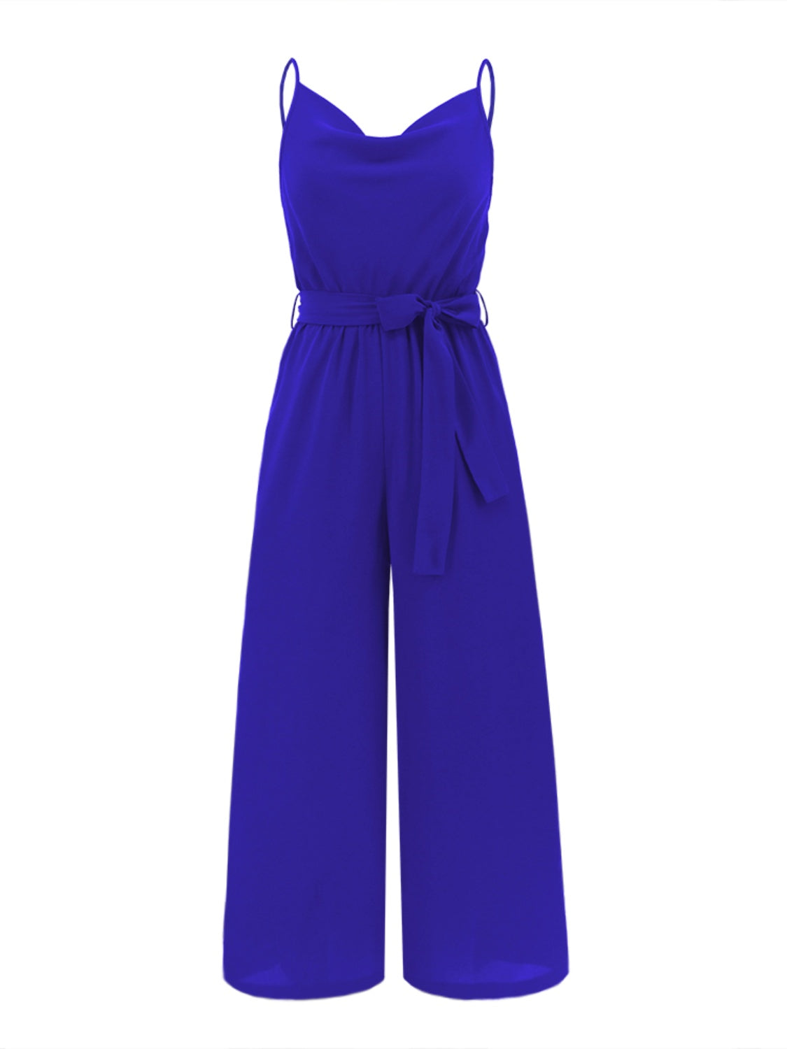 Tied Spaghetti Strap Wide Leg Jumpsuit