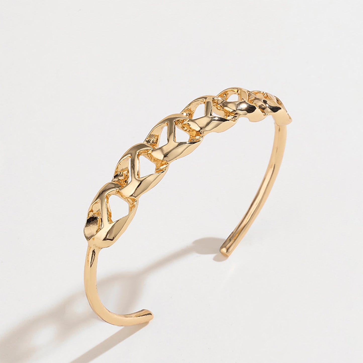 Gold-Plated Alloy Cuff Bracelet