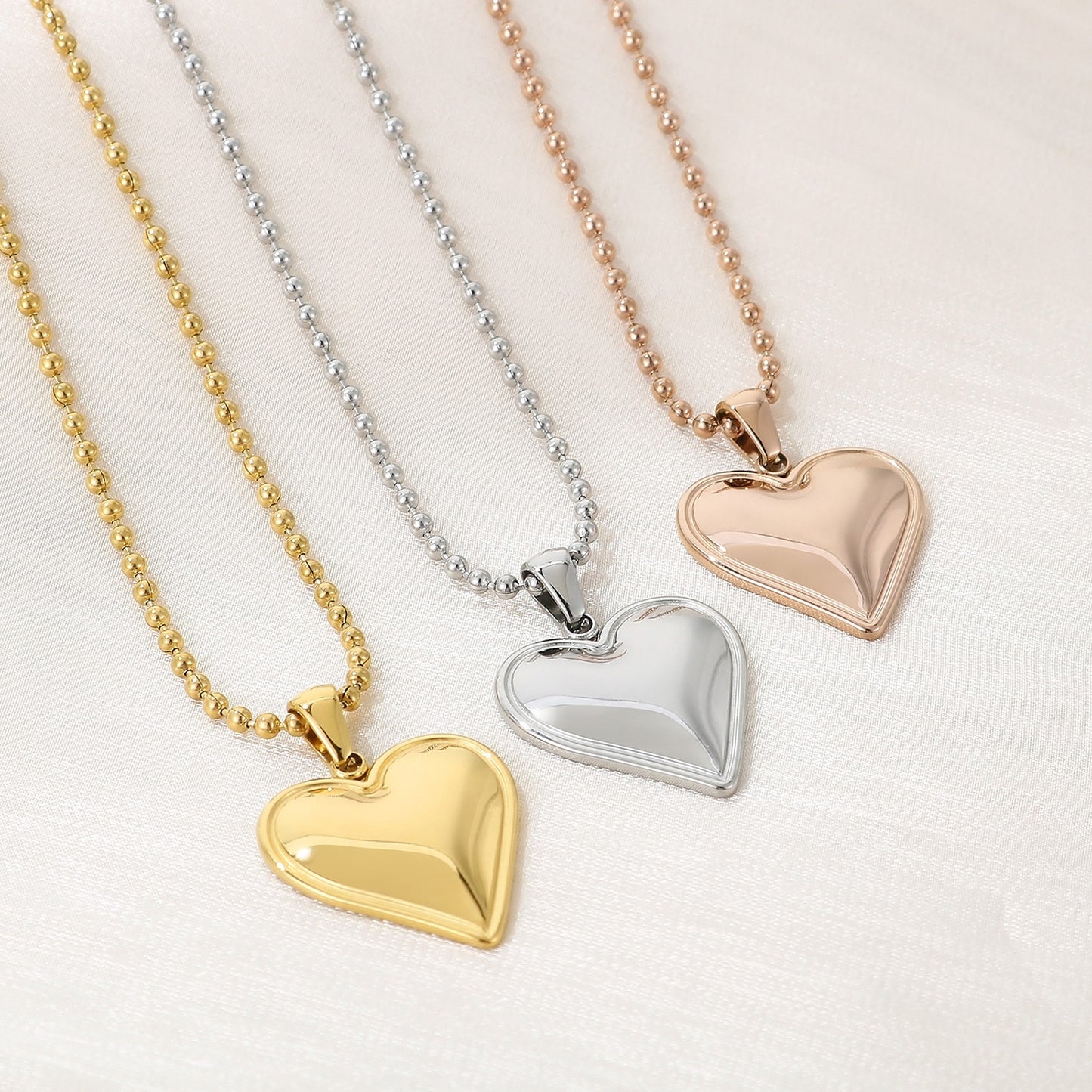 Stainless Steel Heart Pendant Necklace