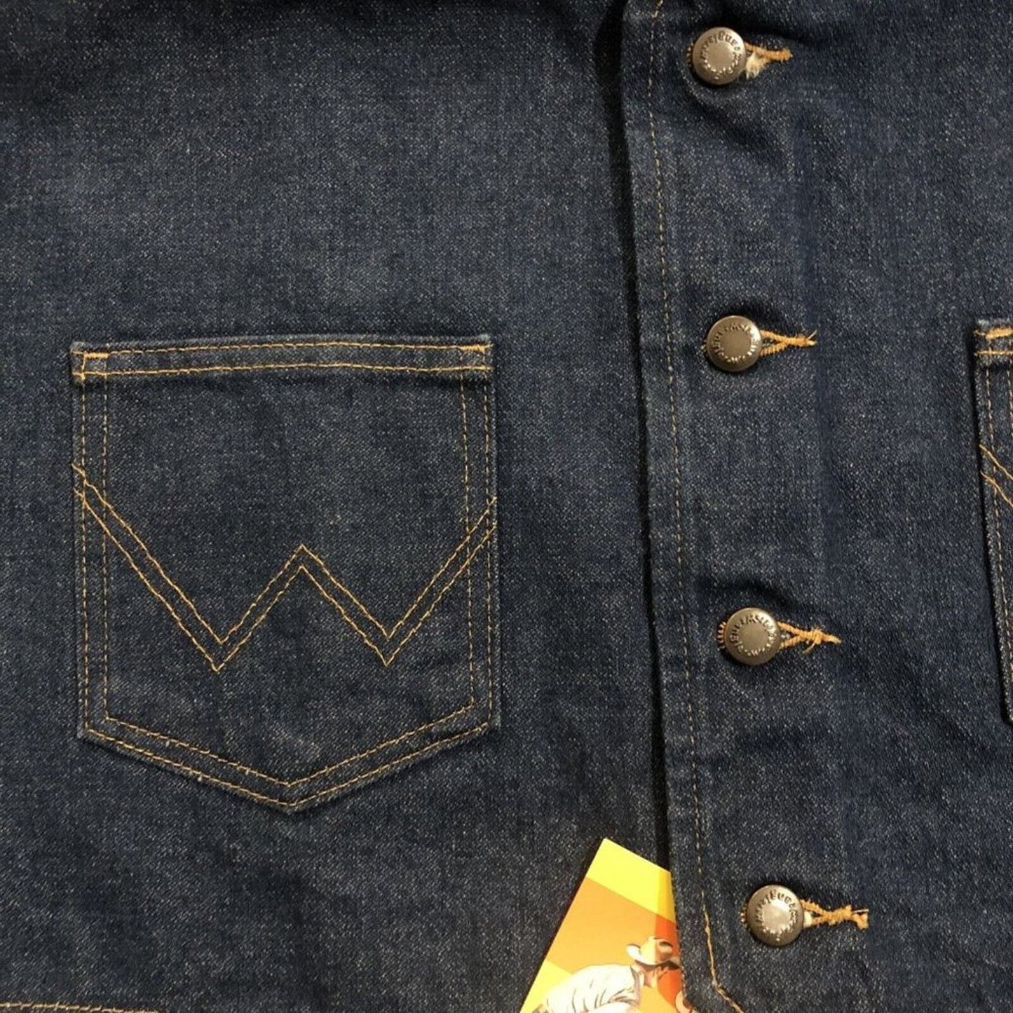 NWT - WRANGLER® Cowboy Cut Unlined Denim Vest - Size L or XL