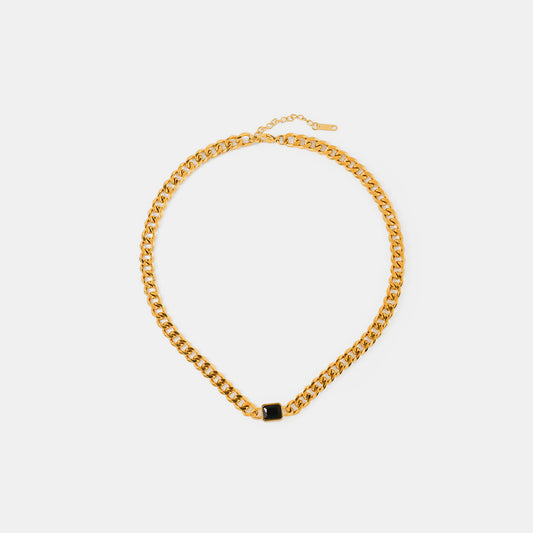 Zircon 18K Gold-Plated Chunky Chain Necklace