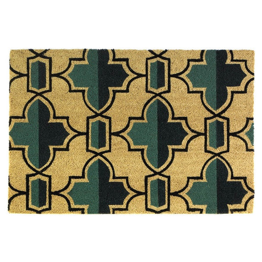 Viola Geometric Flower Coir Doormat 