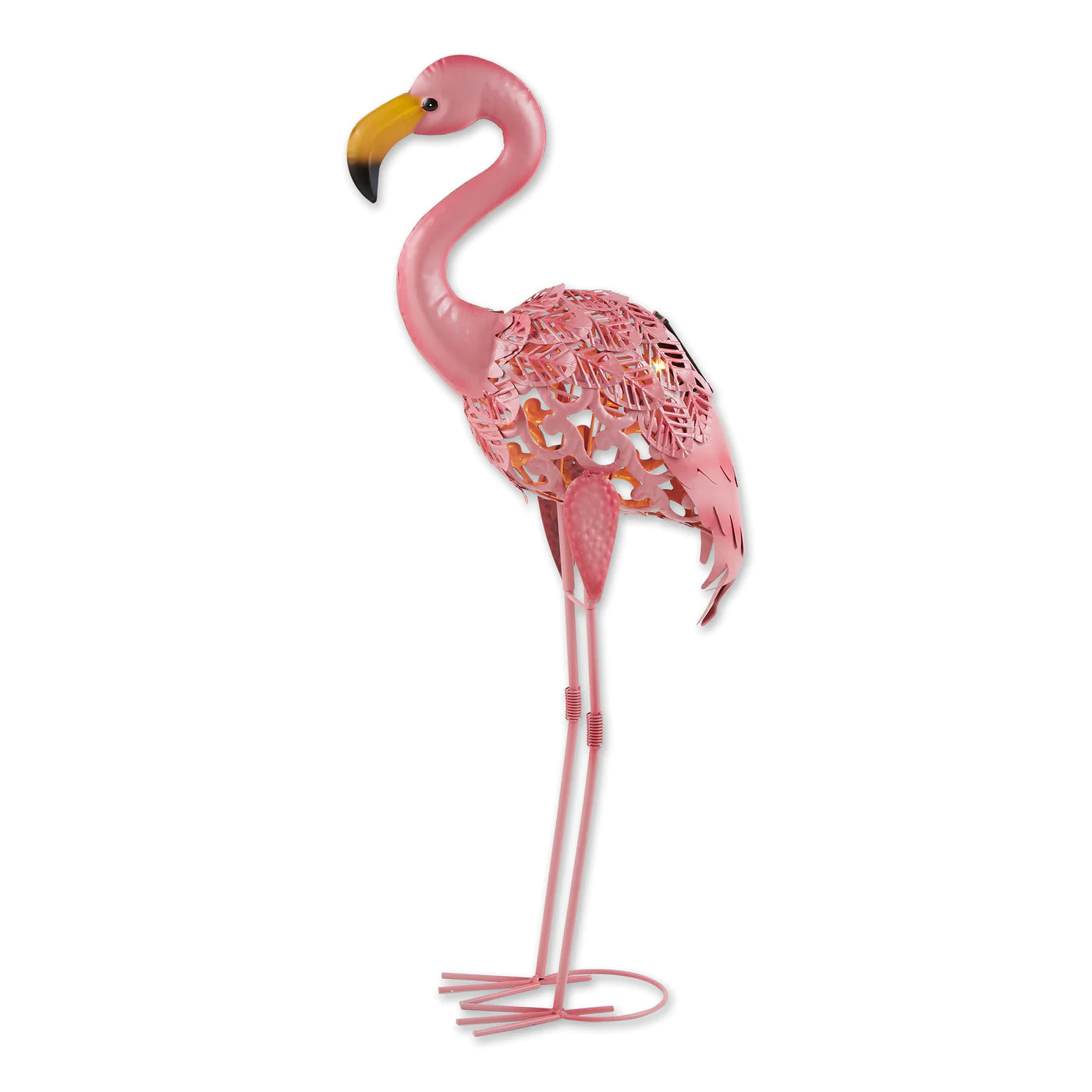 Standing Tall Solar Flamingo Statue 