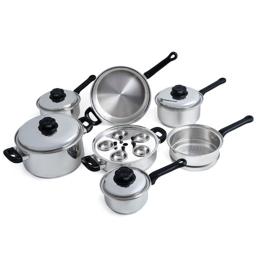 17PC STEAM CONTROL COOKWARE