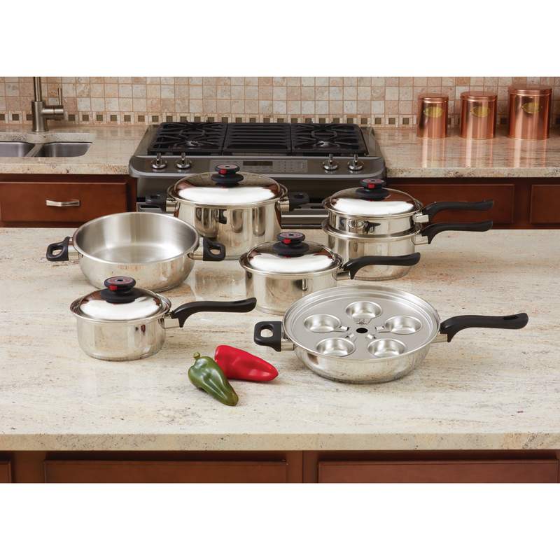 17PC WATERLESS COOKWARE SET