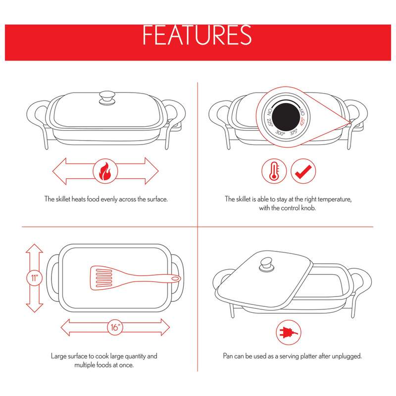 16" RECTANGLE ELECTRIC SKILLET