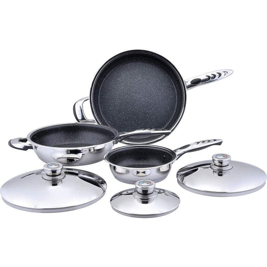 6PC NON-STICK, SS SKILLET SET